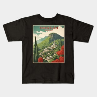 Tepotzotlan Morelos Mexico Vintage Tourism Travel Kids T-Shirt